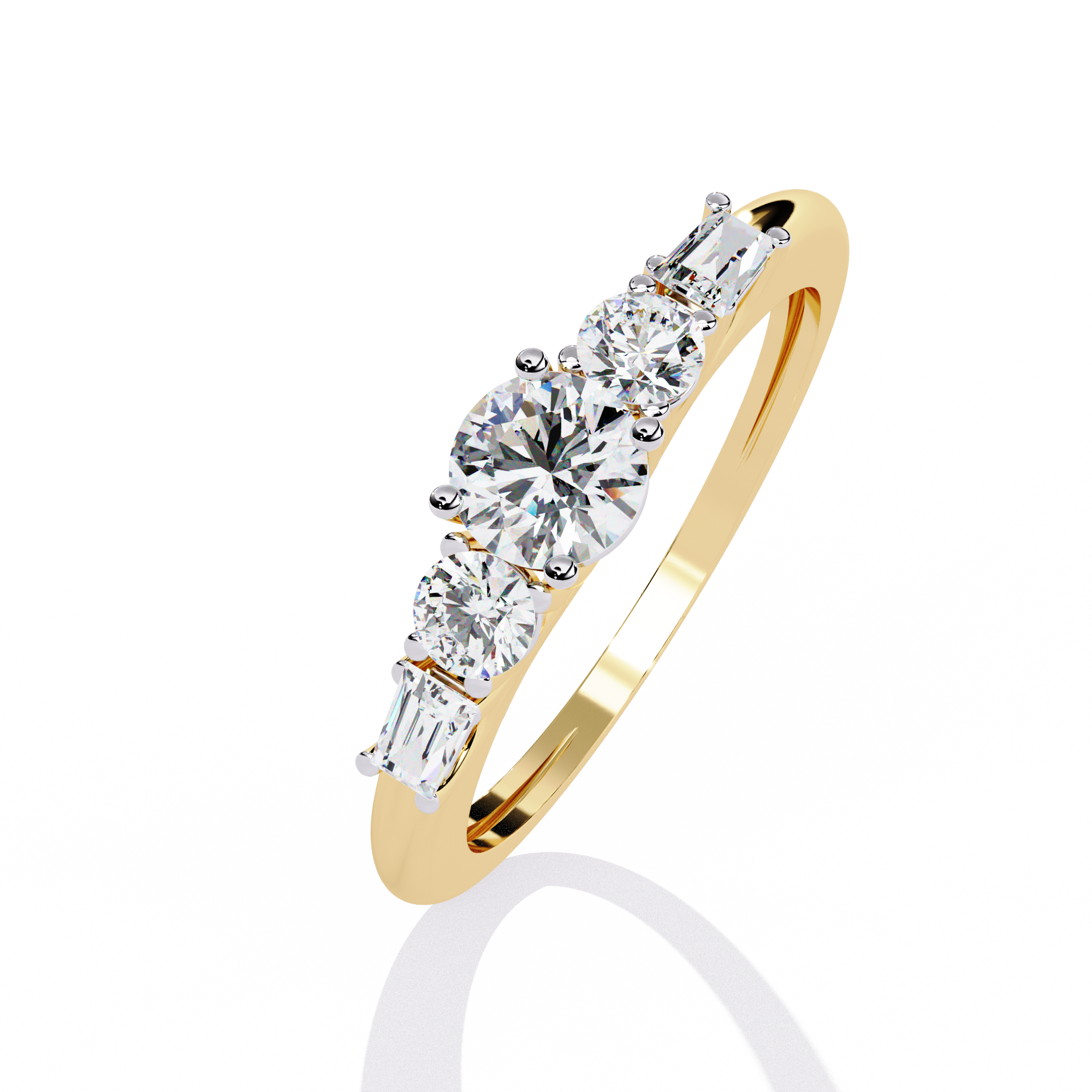Solitairekart – 0.73 CT Lab Grown Multi-Diamond Ring | 14K Gold